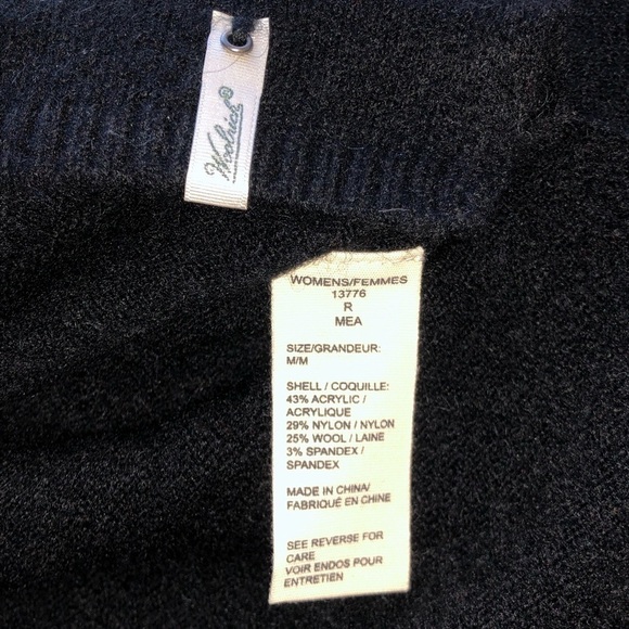 NWT Woolrich Women's Snowflake Motif Mohair Wool Blend Sweater size M - Picture 6 of 10